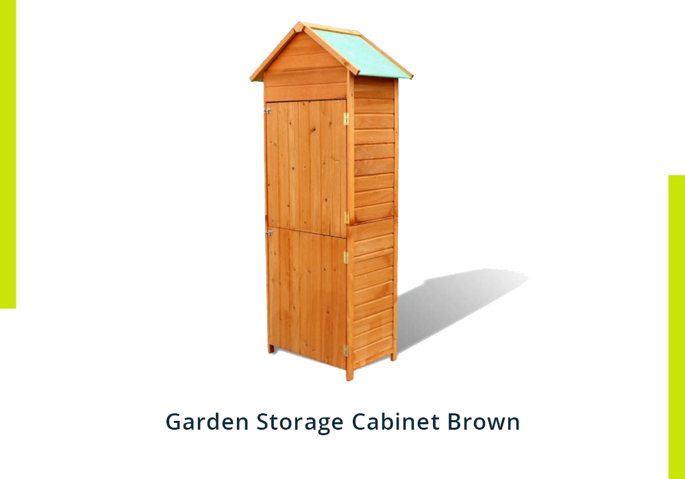 Garden Storage Cabinet Brown