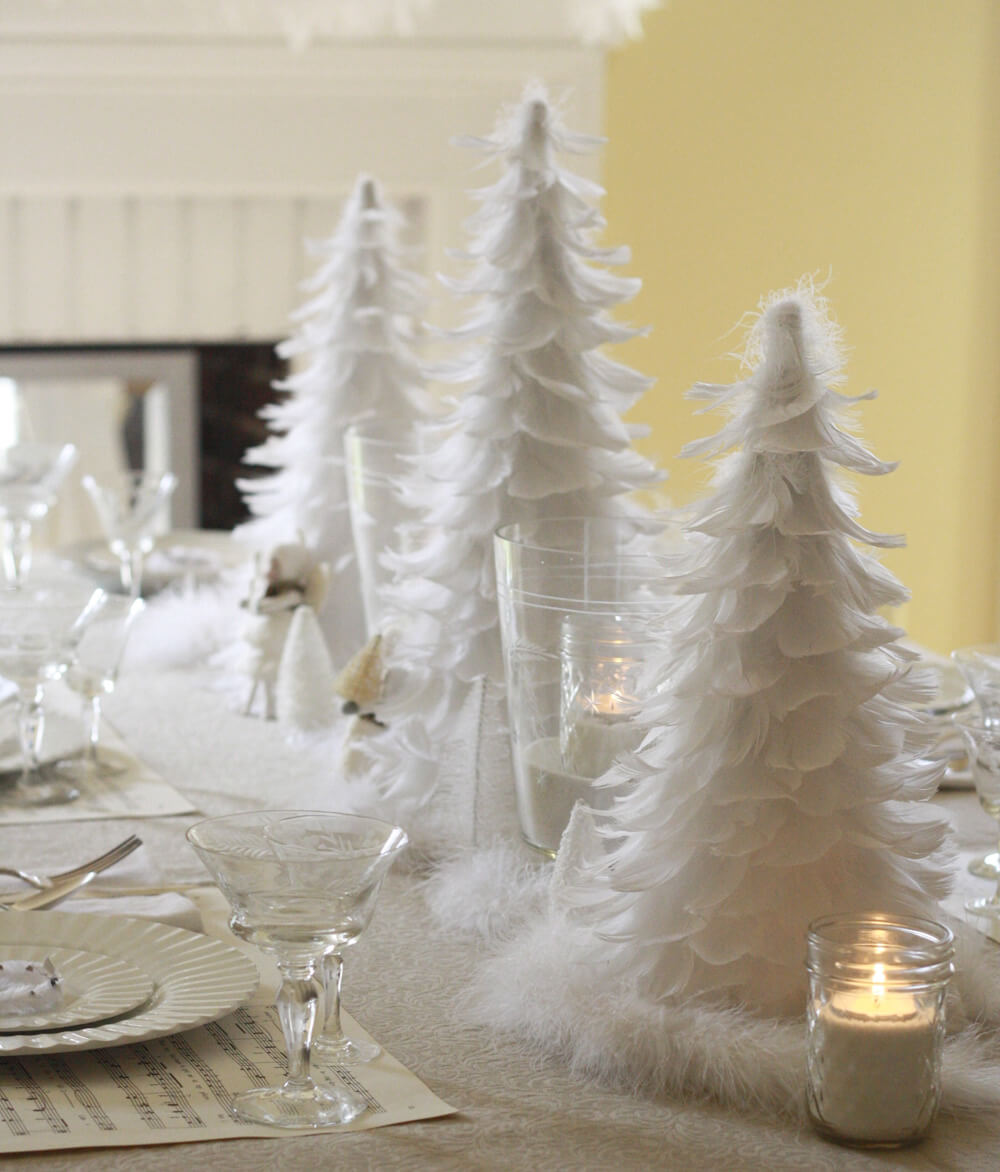 Table decoration for Snowy Christmas Ideas
