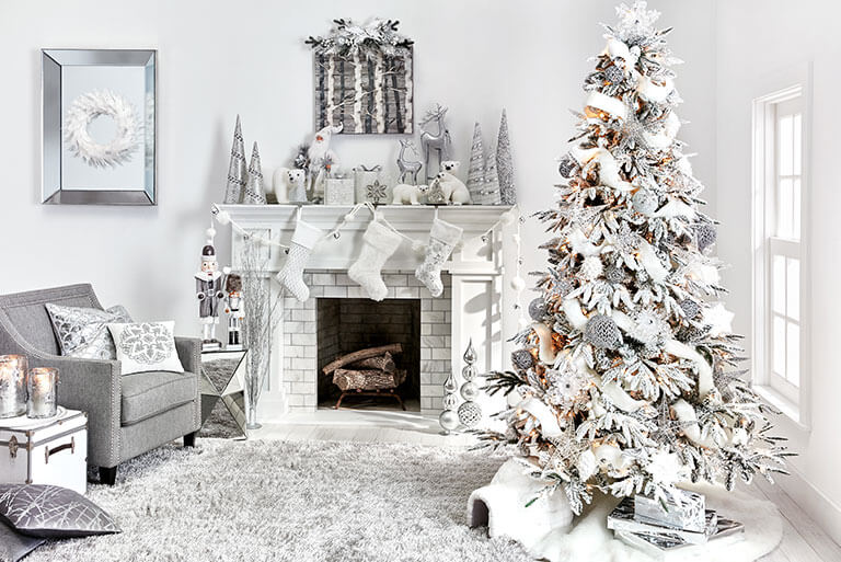 White Trees for Snowy Christmas Ideas