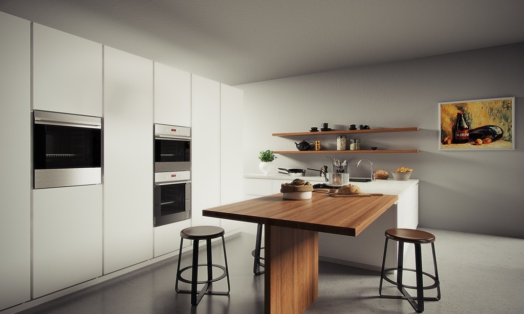 kitchen design ideas with Wood Breakfast Bar
