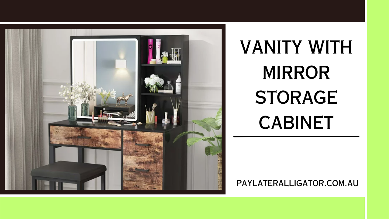 Vanity with Mirror Storage Cabinet