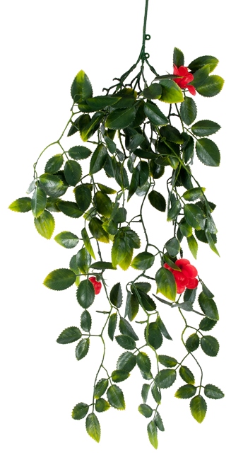 Mixed Hanging Foliage UV 60cm – Red Flower
