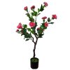 Flowering Natural Artificial Camellia Tree – 100 cm, Pink