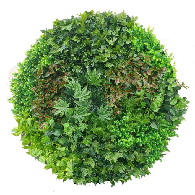 Artificial Green Wall Disk Art 150cm – Dense Green Sensatio