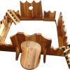 Wooden jumbo castle building set
