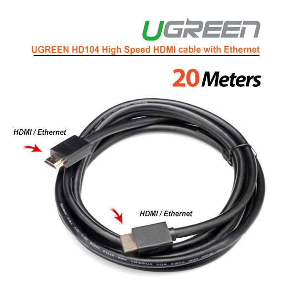 UGREEN High speed HDMI cable with Ethernet full copper – 20m