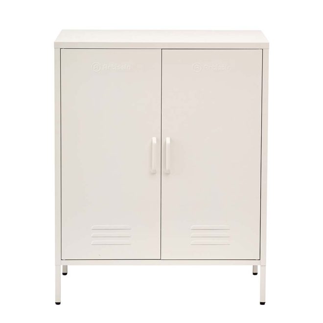 ArtissIn Buffet Sideboard Locker Metal Storage Cabinet – SWEETHEART – White