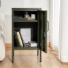 ArtissIn Metal Locker Storage Shelf Filing Cabinet Cupboard Bedside Table – Green