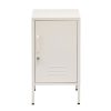 ArtissIn Metal Locker Storage Shelf Filing Cabinet Cupboard Bedside Table – White