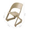 ArtissIn Set of 4 Dining Chairs Office Cafe Lounge Seat Stackable Plastic Leisure Chairs – Beige