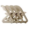 ArtissIn Set of 4 Dining Chairs Office Cafe Lounge Seat Stackable Plastic Leisure Chairs – Beige