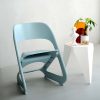ArtissIn Set of 4 Dining Chairs Office Cafe Lounge Seat Stackable Plastic Leisure Chairs – Blue