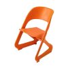 ArtissIn Set of 4 Dining Chairs Office Cafe Lounge Seat Stackable Plastic Leisure Chairs – Orange
