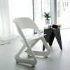 ArtissIn Set of 4 Dining Chairs Office Cafe Lounge Seat Stackable Plastic Leisure Chairs – White