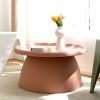 ArtissIn Coffee Table Mushroom Nordic Round Large Side Table 70CM – 70×35 cm, Pink