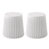 ArtissIn Set of 2 Cupcake Stool Plastic Stacking Bar Stools Dining Chairs Kitchen – White