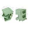 ArtissIn Replica Boby Trolley Storage 3 Tier Drawer Cart Shelf Mobile – Green