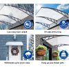 Instahut Window Door Awning Door Canopy Outdoor Patio Sun Shield DIY – 1.5×4 m, Clear and Grey