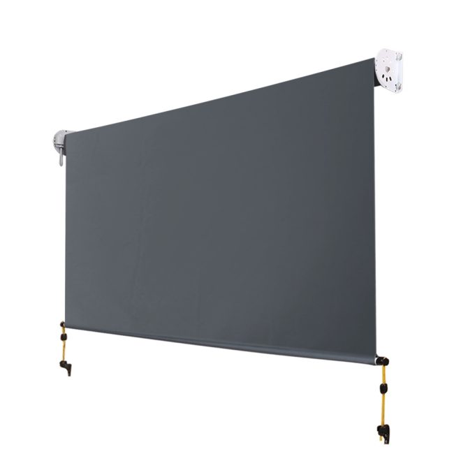 Instahut Outdoor Blind Privacy Screen Roll Down Awning Canopy Window – 1.5×2.5 m