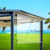 Instahut Outdoor Blind Roll Down Awning Canopy Shade Retractable Window – 1.2×2.4 m