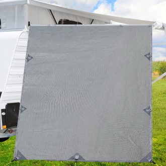 Caravan Privacy Screen Roll Out Awning 2.1×1.8M Sun Shade Pop Top End Wall Grey