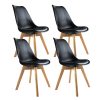 Set of 4 Padded Dining Chair – Black