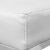 Set of 2 PU Leather Backless Bar Stools – White and Chrome