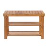 Bamboo Shoe Rack Wooden Seat Bench Organiser Shelf Stool