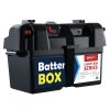 GIANTZ Battery Box 12V Camping Portable Deep Cycle AGM Universal Large USB Cig – 43x28x25 cm