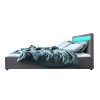 Artiss Cole LED Bed Frame PU Leather Gas Lift Storage – QUEEN, Grey