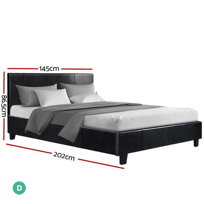 Artiss Neo Bed Frame Fabric – DOUBLE, Black