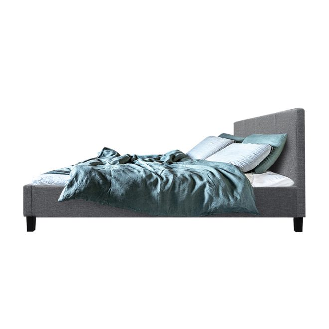 Artiss Neo Bed Frame Fabric – QUEEN, Grey