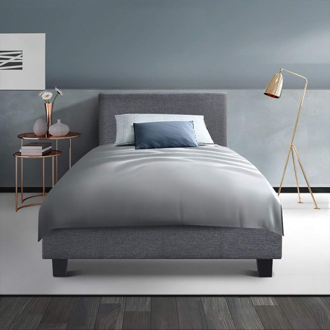 Artiss Neo Bed Frame Fabric – SINGLE, Grey