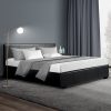 Artiss Nino Bed Frame Fabric – QUEEN, Black