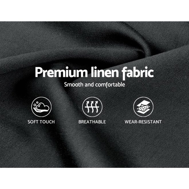 Artiss Pier Bed Frame Fabric – QUEEN, Charcoal