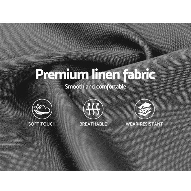 Artiss Pier Bed Frame Fabric – QUEEN, Grey