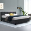 Artiss Tino Bed Frame Fabric – QUEEN, Charcoal