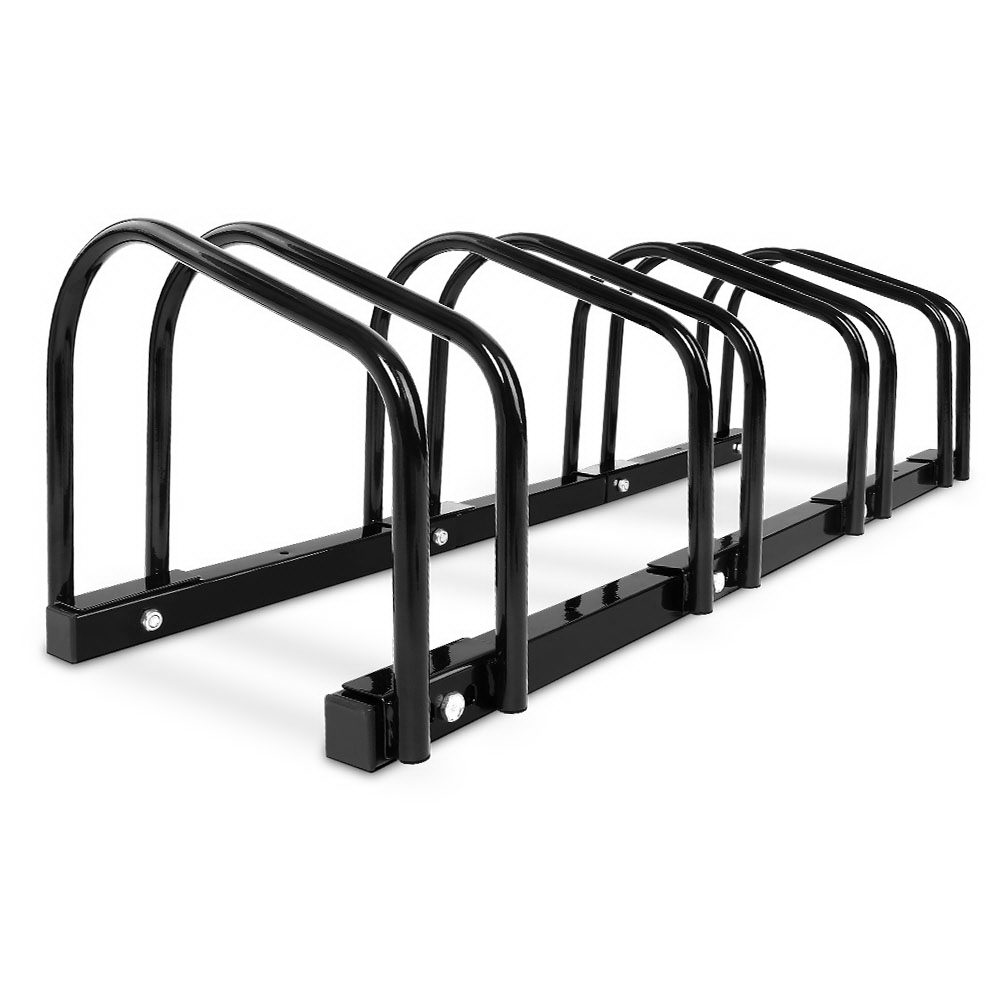 Weisshorn Stand Floor Bicycle Storage – Black, 4 Bike