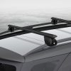 Universal Car Roof Rack Cross Bars Aluminium Adjustable  Car 90kgs load Carrier – 139x5x10.8 cm, Black