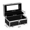 Embellir Portable Cosmetic Beauty Makeup Carry Case with Mirror – Diamond Black