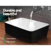 Cefito Ceramic Bathroom Basin Sink Vanity Above Counter Basins Bowl – Black and White