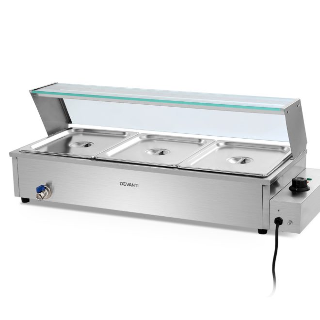 Commercial Food Warmer Bain Marie Electric Buffet Pan Stainless Steel