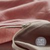 Cosy Club Washed Cotton Quilt Set – DOUBLE, Pink and Brown