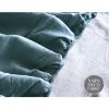 Cosy Club Washed Cotton Sheet Set – SINGLE, Blue and Grey