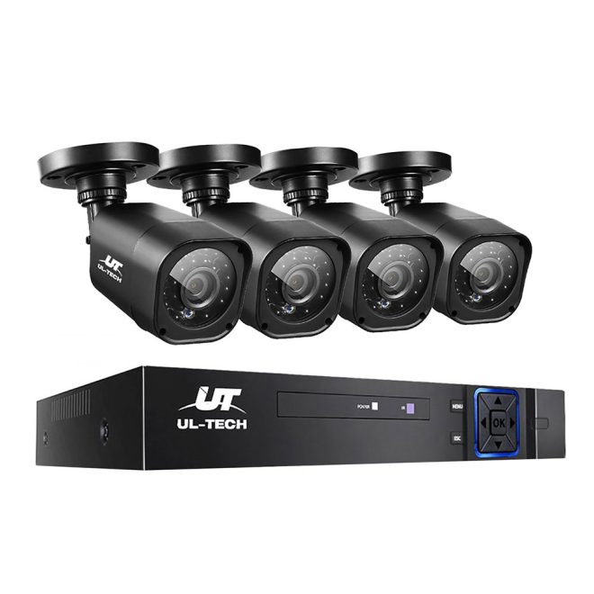 UL-Tech CCTV Security System 4CH DVR 1080P 4 Camera Sets – Not Included