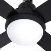 Devanti 52” Ceiling Fan w/Light w/Remote Timer – Black