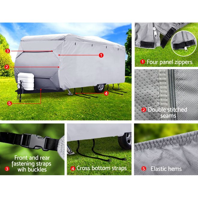 Weisshorn Caravan Cover Campervan 4 Layer UV Water Resistant – 16-18ft