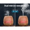 Aroma Diffuser Aromatherapy Humidifier Essential Oil Ultrasonic Cool Mist Wood Grain Remote Control 400ml