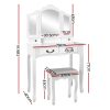 Artiss Dressing Table with Mirror – White