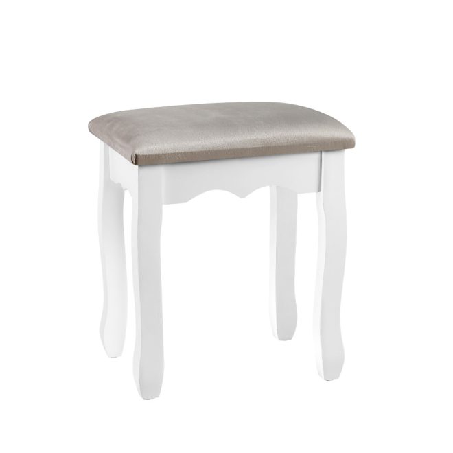 Artiss Dressing Table Stool Makeup Chair Bedroom Vanity Velvet Fabric – Grey